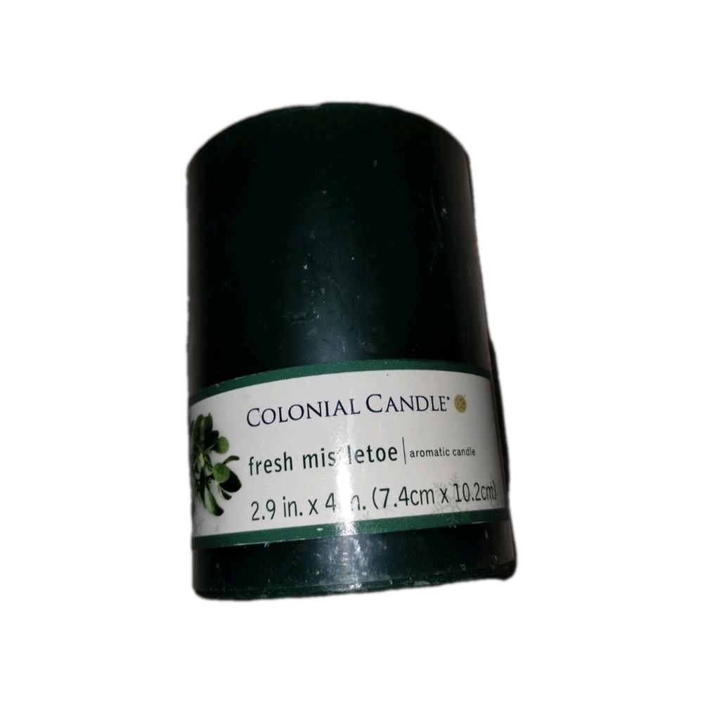 Colonial Candle 4 Inch Green Fresh Miseltoe Aromatic Candle